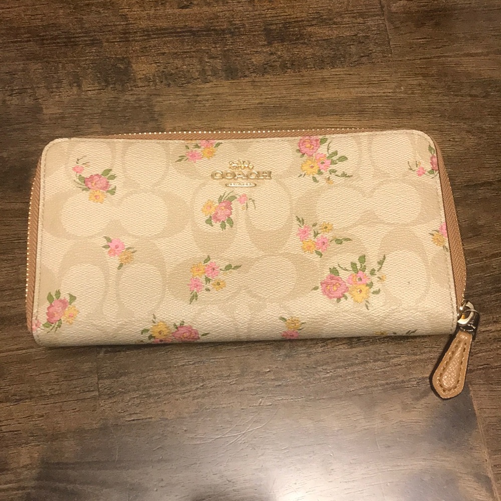 Coach Wallet with Floral Pattern